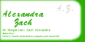 alexandra zach business card